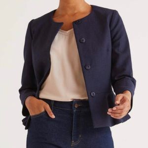 NWT Boden polperro jacket navy blue size 14